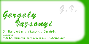 gergely vazsonyi business card